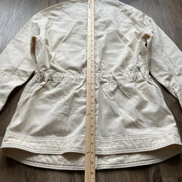 Everlane The Cinchable Chore Jacket Women's S Bone Inner Drawstring Pockets - Picture 9 of 11